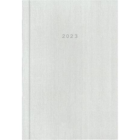 Ημερολόγιο ημερήσιο NEXT Fabric δετό 12x17cm 2023 λευκό